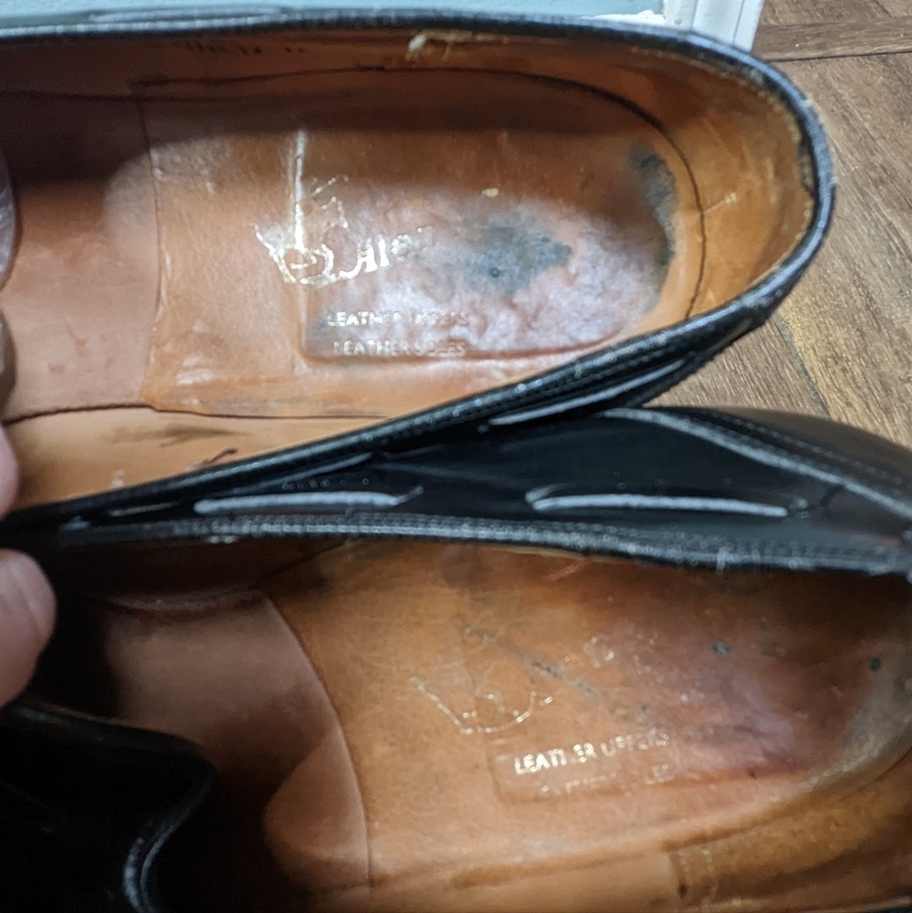 Alan McAfee handcrafted in England Men's black leather tassel loafers EUC 11 - Picture 9 of 9